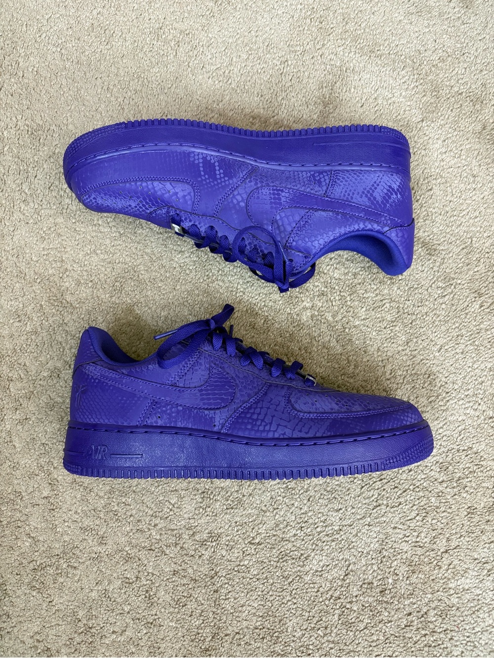 NEW Men’s Size 12 Nike Air Force 1 Low Kobe Mamba Court Purple IB0018-500